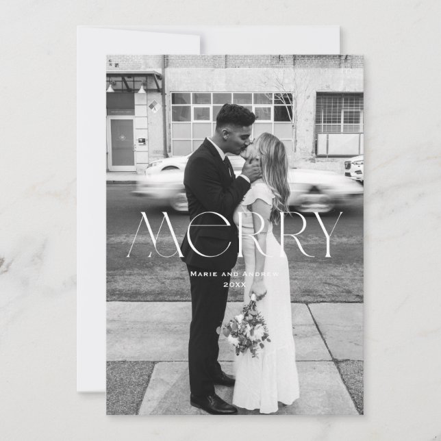 Modern Merry Helgdag-design Julkort (Framsida)