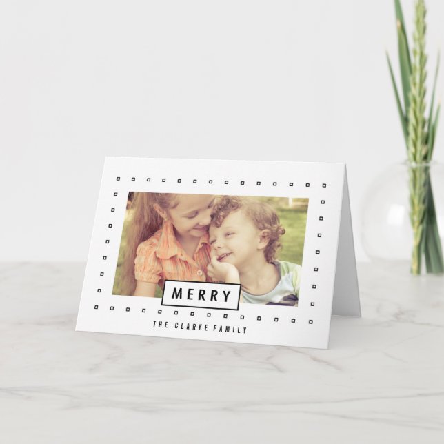 Modern Merry | Helgdag fotohälsningskort Helgkort (Framsida)