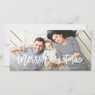 Modern Merry Helgdag Photo Card Julkort