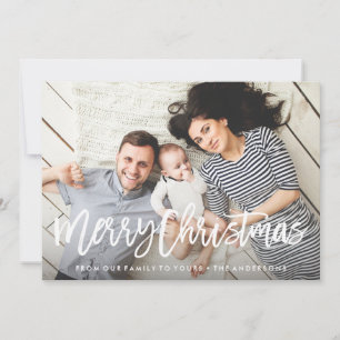 Modern Merry Helgdag Photo Card Julkort