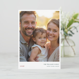 Modern Merry Holiday Photo Card Julkort