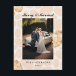 Modern Merry Married customer specific photo  Helg Vykort<br><div class="desc">"Merry Married" Christmas,  customer specific photo holiday postcard.</div>