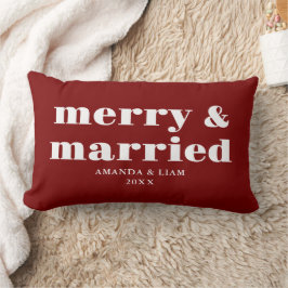 Modern Merry & Married Personlig Red-jul Lumbarkudde