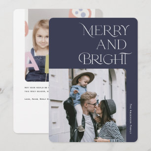 Modern merry- och Bright Jul-Helgdag-foton Julkort