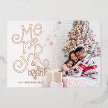 Modern Merry och Bright Photo Overlay-jul