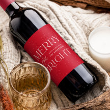 Modern merry och Bright Red Helgdag