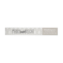 Modern merry- och Bright Wraparound-Adressetikette