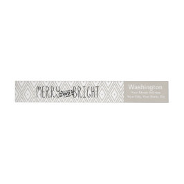 Modern merry- och Bright Wraparound-Adressetikette Etikettband
