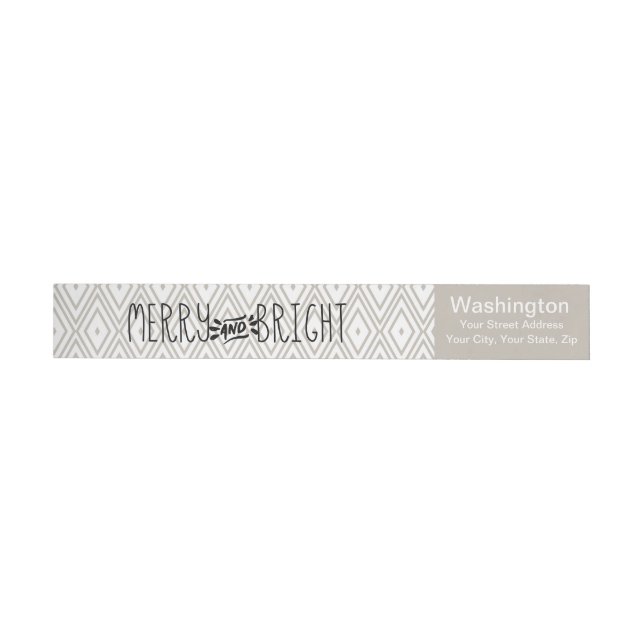 Modern merry- och Bright Wraparound-Adressetikette Etikettband (Individual)