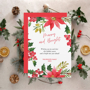 Modern merry och BrightStor-skript Julkort