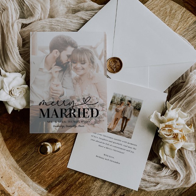 Modern merry och gift fotojul julkort (Skapare uppladdad)