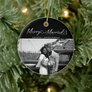 Modern Merry och gift Nylodrätt skript jul Julgransprydnad Keramik