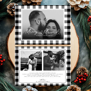 Modern Merry och gift Nylovad jul Julkort