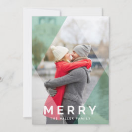 Modern Merry Overlay | Helgdag-fotokort Julkort