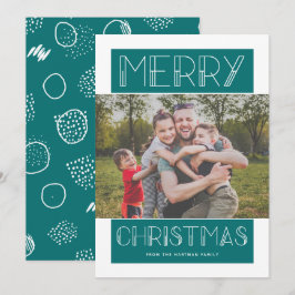 Modern Merry | Teal | Foto Julkort