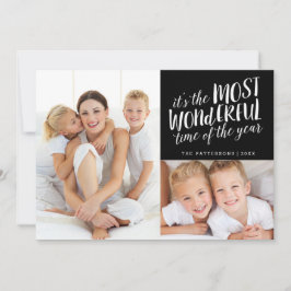 Modern Mest underbara Helgdag 2-fotokort Julkort