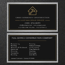 Modern Metal Construction Handyman Visitkort