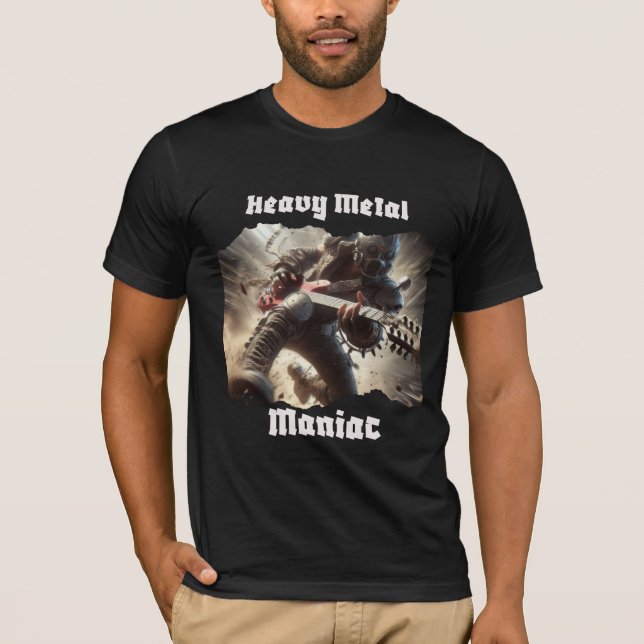 Modern Metall Guitar Players T Shirt (Framsida)