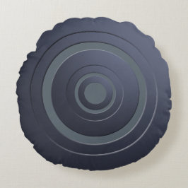 Modern metallcirkel blå med valfritt Färg Rund Kudde