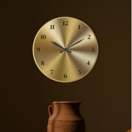 Modern metalldesign i Guld, tidslös Snyggt Stor Klocka