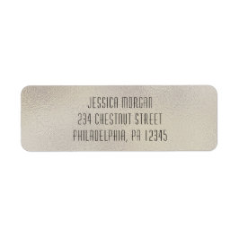 Modern metallfolie returadressetikett returadress etikett