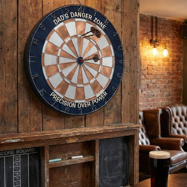 Modern Metallic Copper & Navy Blue Custom Darttavla (Skapare uppladdad)