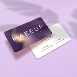 Modern Metallic Ombre Makeup Artist Visitkort