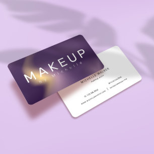 Modern Metallic Ombre Makeup Artist Visitkort