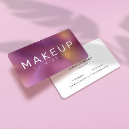 Modern Metallic Ombre Makeup Artist Visitkort