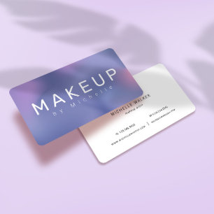 Modern Metallic Ombre Makeup Artist Visitkort