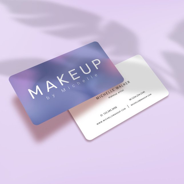 Modern Metallic Ombre Makeup Artist Visitkort (Skapare uppladdad)