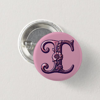 Modern Metallic Rosemaling Letter I, Pink/Purple Knapp