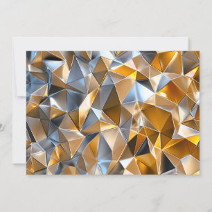 Modern metallisk abstrakt guld silver geometrisk meddelande
