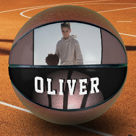 Modern metallisk basket Namn Photo Basketball