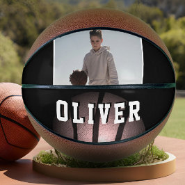 Modern metallisk basket Namn Photo Basketball