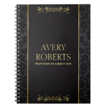 Modern Metallisk Elegant blommigt svart guld