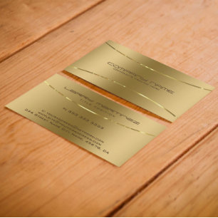 Modern Metallisk Faux Guld Stainless Steel-utseend Visitkort