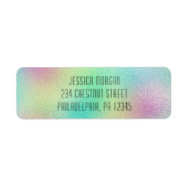 Modern metallisk folie returadressetikett returadress etikett