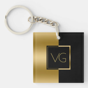 Modern metallisk Guld på svart geometrisk design