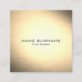 Modern metallisk guld- stilvisitkort fyrkantigt visitkort