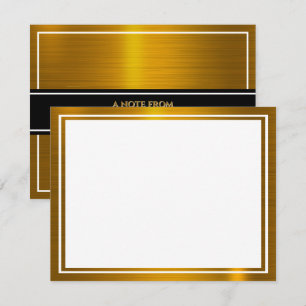 Modern metallisk I Elegant guld folie struktur Anteckningskort