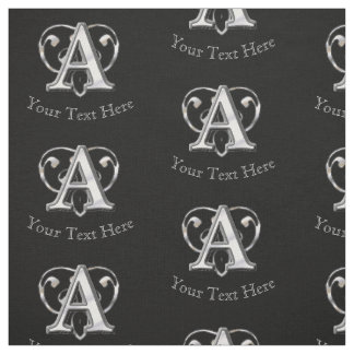 Modern metallisk monogram (A) Tyg