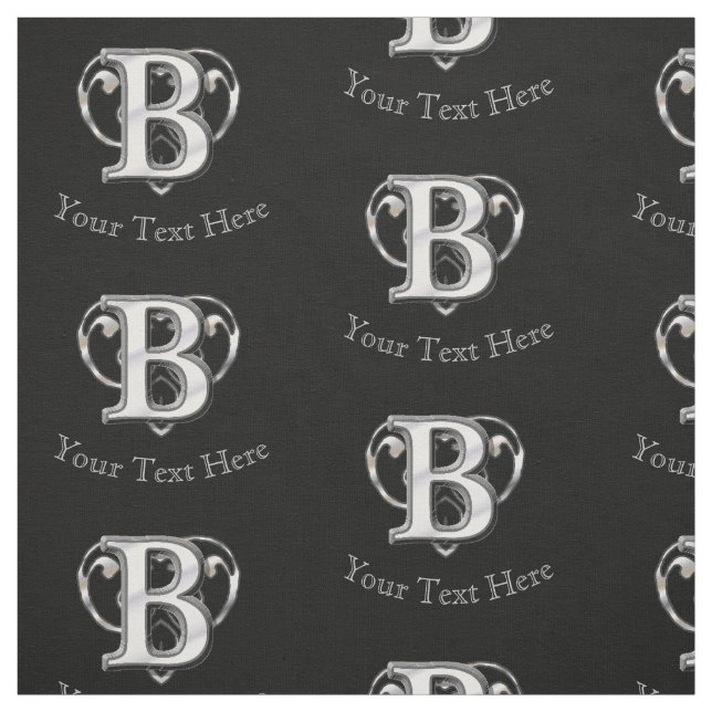 Modern metallisk monogram (B) Tyg (Provkarta)