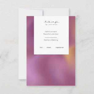 Modern metallisk ombre måltidsval RSVP-kort OSA Kort