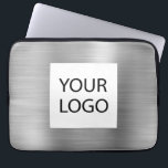 Modern metallisk Silver-Anpassningsbar Logotyp - F Laptop Fodral<br><div class="desc">Modern Silver Faux Metallic Stainless Steel Elegant Logotyp Anpassningsbar Promotional Laptop Bag eller Sleeve Promotional Fodral. Det här fodral kan anpassas så att det omfattar företagets eller företagets logotyp.</div>