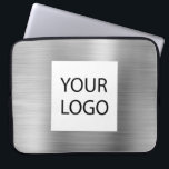 Modern metallisk Silver-Anpassningsbar Logotyp - F Laptop Fodral<br><div class="desc">Modern Silver Faux Metallic Stainless Steel Elegant Logotyp Anpassningsbar Promotional Laptop Bag eller Sleeve Promotional Fodral. Det här fodral kan anpassas så att det omfattar företagets eller företagets logotyp.</div>