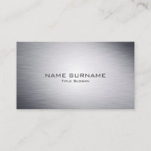 Modern metallisk silverstilvisitkort