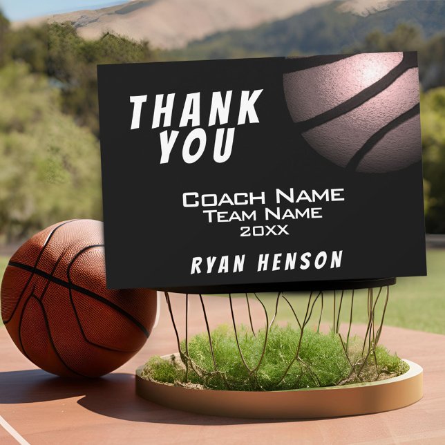 Modern Metallisk Svart Tack Coach-kort Kort (Skapare uppladdad)