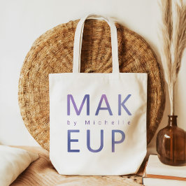 Modern metallisk typografi Makeup Artist Monogram Tygkasse