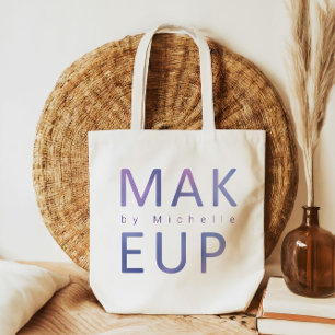 Modern metallisk typografi Makeup Artist Monogram Tygkasse